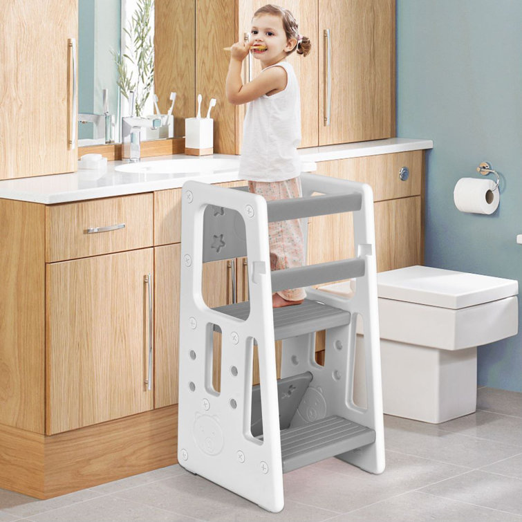 Under sink store step stool